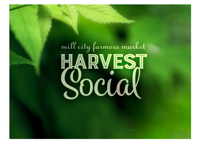 Roman Design: Mill City Farmers Market Harvest Social logo design